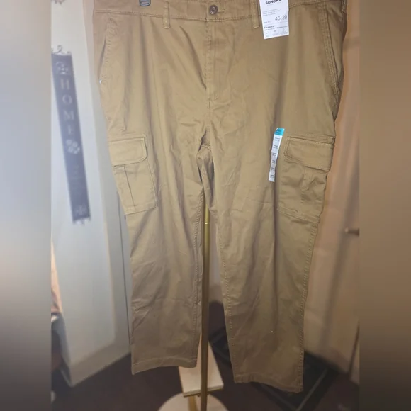 2 For $20 Williams Sonoma Utility Khaki Cargo Pants, Flexwear, Gorpcore - Picture 5 of 9